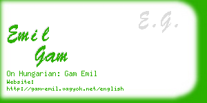 emil gam business card